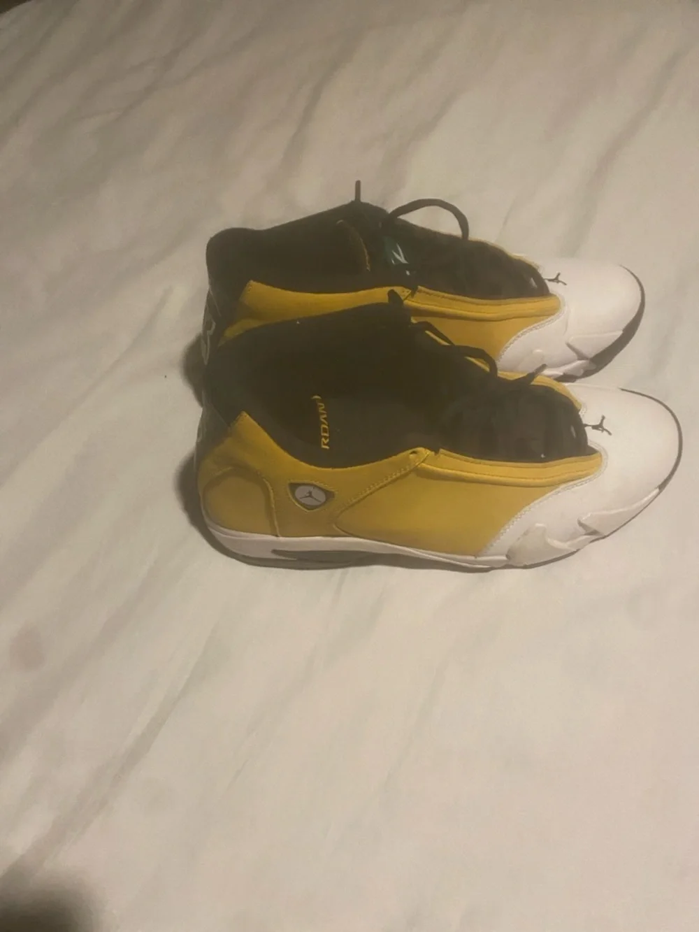 Jordan 14 (Ginger)Men’s Yellow, White and Black Low-Top Sneakers - Picture 3 of 3